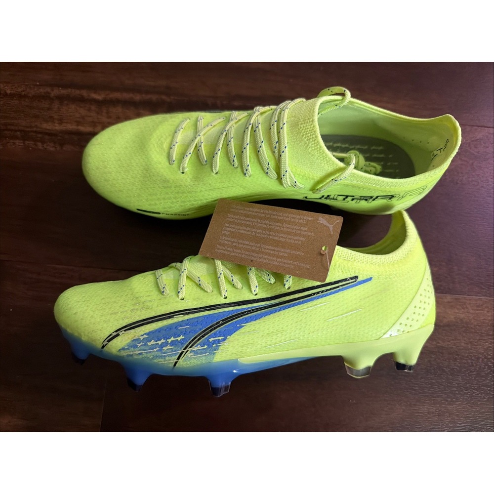 New Puma Womens Ultra Ultimate FG Soccer Cleats Size 6.5 Green Blue 106898-01